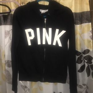 PINK ZIPUP HOODIE SIZE LARGE